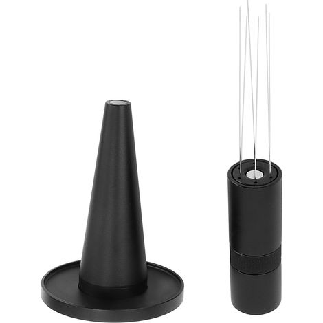 Verstellbare Kaffeerührnadel, Pulververteilernadel für Kaffee, Kaffeegeschäft, Dessertladen, Schwarz (1/5)