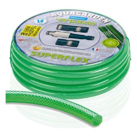 Kit di irrigazione con tubo rinforzato + accessori - 15x20mm 25m, PLASTICOS FERRANDO. (1/3)