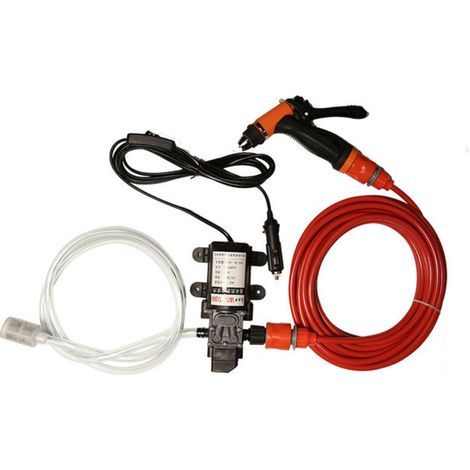 Kit de lavage auto, nettoyeur haute pression portable, pistolet de pulvérisation, pompe à eau 12 V 72 W