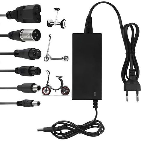 HAOPYOU Chargeur Trotinette Electrique42V 2A Universel Chargeur Velo Electrique pour Scooter lectriqueavec 6 Connecteurs CHARGEUR (1/5)