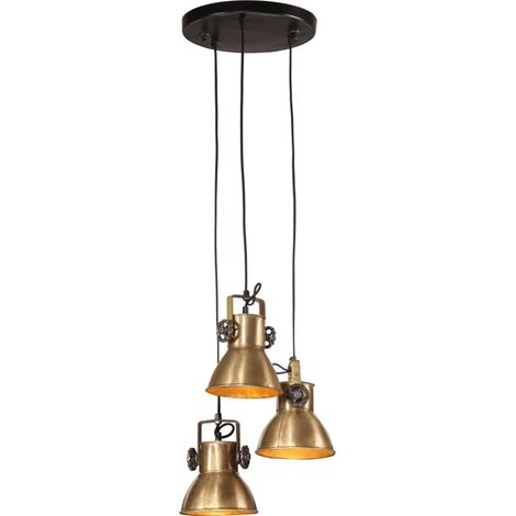 Hängelampe 25 W Antik-Messing 30x30x100 cm E27