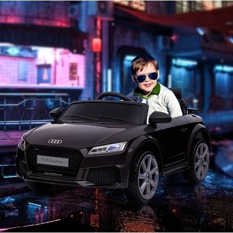Auto elettrica per bambini Audi con telecomando 2,4 G, USB, LED, nera 3-5 anni (1/5)