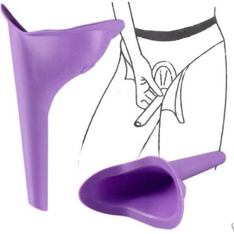 Dispositif de toilette de voyage de camping d'urinoir de femmes féminines, violet (1/5)
