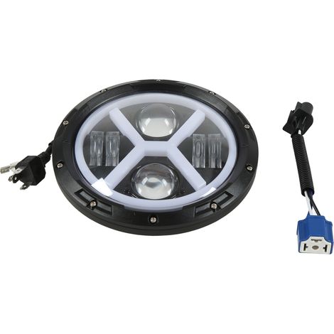 Projecteur LED Moto 7 Pouces 2000 Lumens Étanche IP68 10-60V Universel Blanc Jaune, Éclairage Auto Moto (1/5)