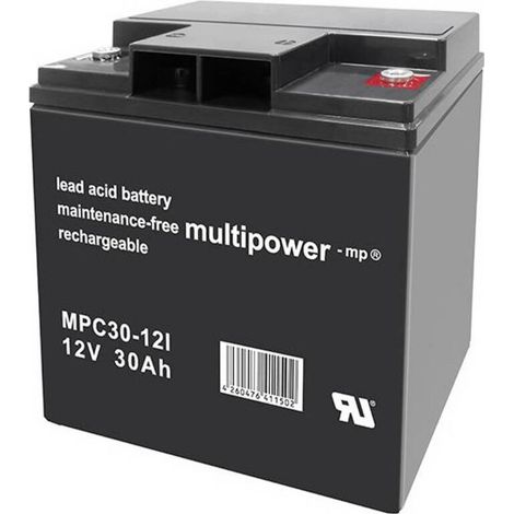 [GEBRAUCHT] B-Ware Multipower Bleiakku MPC30-12I 12V 30Ah AGM Zyklenfest M6-Schraubanschluss (1/2)