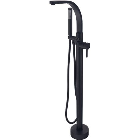 Mitigeur de baignoire îlot noir mat DECCO II 100,5cm (1/4)