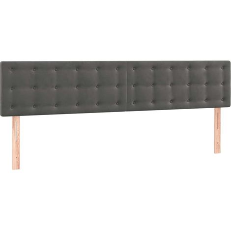 Maison Exclusive - Cabeceros terciopelo gris oscuro 180x5x78/88 c (1/5)