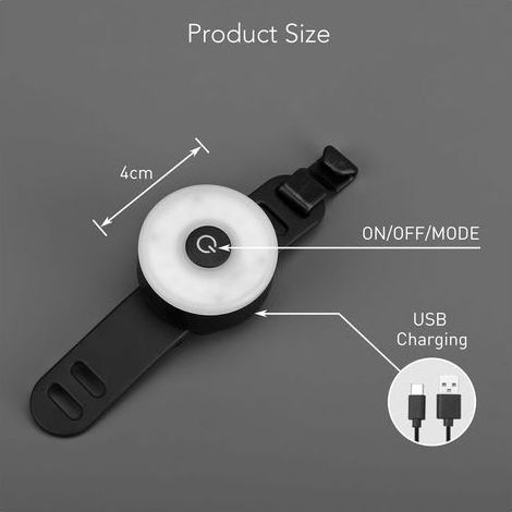 Lampe Vélo LED Clignotante Feu Arrière Lumière Rouge Puissant 5 Modes d’éclairage Batterie Rechargeable USB-C Étanche pour Cyclisme VTT Trottinette Enfant etc (1/4)