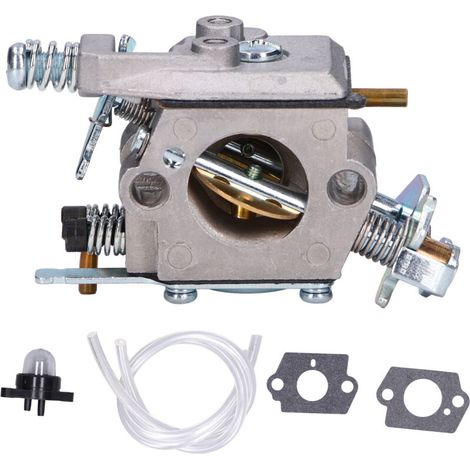 Vergaser-Reparatursatz für Kettensäge (Aluminium, 139 g, 530069703) + Dichtungssatz, Kraftstoffpumpe und Schläuche als Ersatz für ZAMA C1U-W8 / C1U-W14 (1/5)