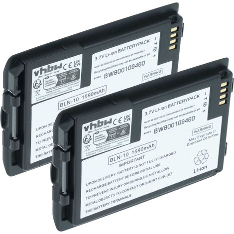 vhbw 2x Battery compatible with EADS Tetra Cassidian TH1N, P8GR Radio, Walkie-Talkie (1590 mAh, 3.7 V, Li-Ion) (1/4)