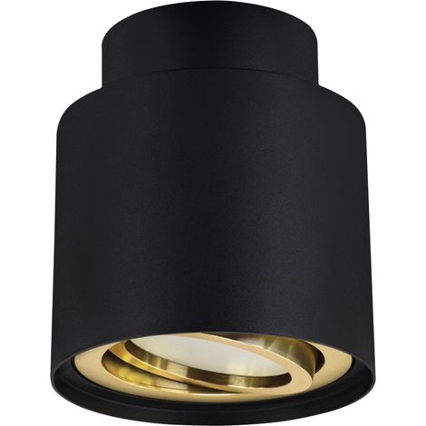 Spot de plafond orientable rond noir et doré HARIET Struhm 1xGU10 35W (1/2)