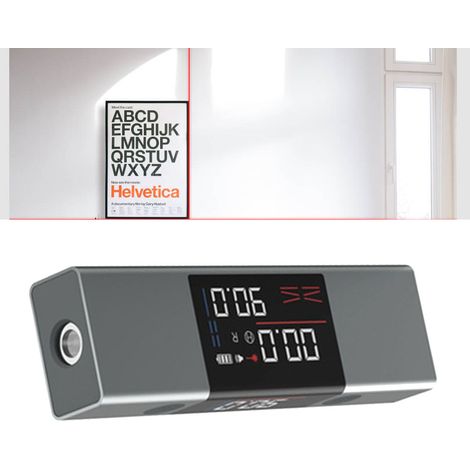 Mini-tragbarer, hochpräziser Winkellaser mit LED-Linienprojektion, Messlineal, englische Ausgabe, ohne Ständer (1/5)