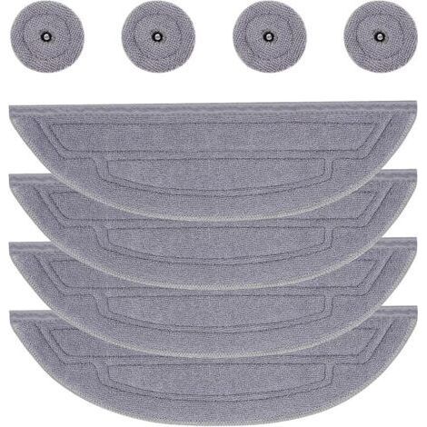 ALLIANDISFOREHILL S8 MaxV Ultra Lot de 4 Serpillres pour Roborock S8 MaxV Ultra Robot Aspirateur, en Microfibre Douce, Lavable et Rutilisable,4 Tampons de Nettoyage et Serpillres Rondes (1/5)