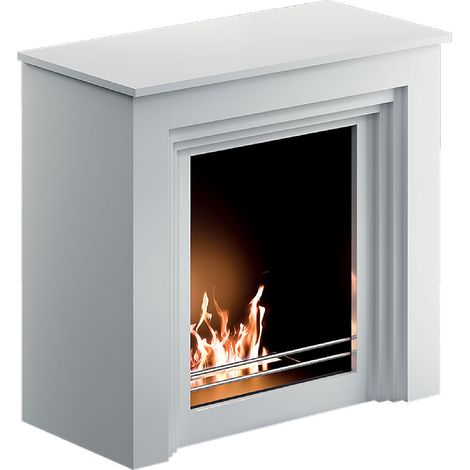 Camino a Bioetanolo da Pavimento 70x30x72 cm 2000W 1L Falcade Bianco