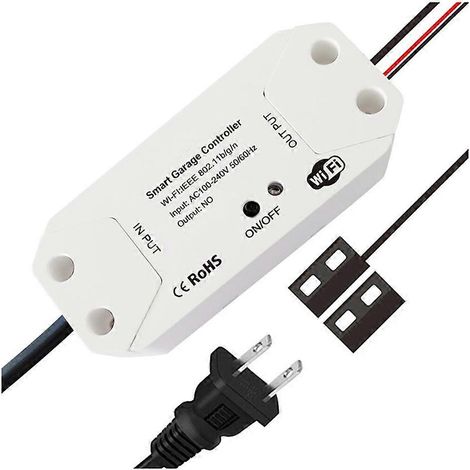 Tuya WLAN 2,4 GHz Smart-Fernbedienung für Garagentore: Öffnen und Schließen per Mobil-App, kompatibel mit Alexa und Google Home (US-Stecker). (1/5)