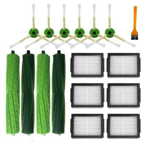Pour IRobot Roomba I3, I3+, I4, I6, I6+, I7, I7+, I8, I8+, E5, E6, E7, Robot Aspirateur Brosse LatéRale Principale Filtre Hepa