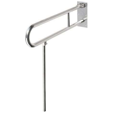 HELP Barre de maintien relevable avec renfort 82,9x80cm en forme de U, Acier inoxydable, Inox (301102081N) (1/2)