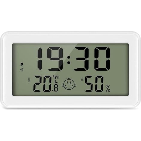 Digitales Hygrometer-Thermometer für den Innenbereich mit großem LCD-Bildschirm zur Überwachung von Luftfeuchtigkeit und Temperatur (1/5)