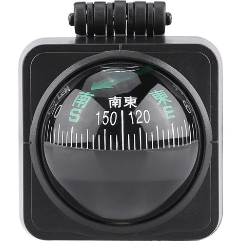 Boussole orientable pour tableau de bord, guide de navigation directionnelle, balle de pointage pour voiture, camion, randonnée en extérieur (1/5)