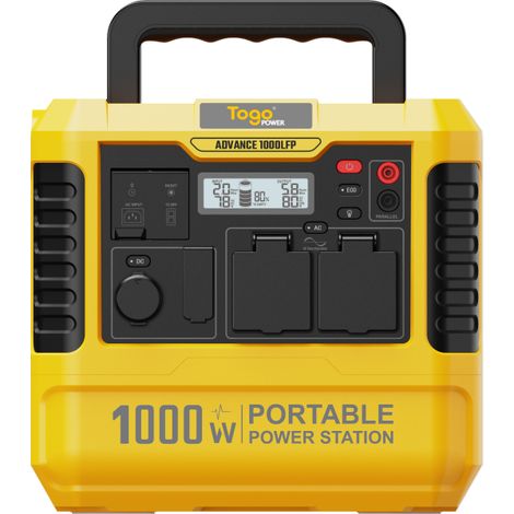 Station d'énergie portable 1036.8Wh 1000W LiFEPO4 – Autonomie 5000 cycles – Chargeur sans fil – Sortie USB-C PD3.0 – ADVANCE1000LFP (1/6)