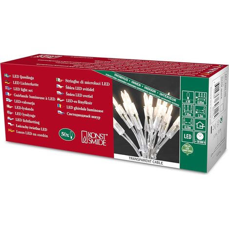 Konstsmide 6303-103 Mini-Lichterkette Innen EEK: G (A - G) netzbetrieben Anzahl Leuchtmittel 50 LED (1/3)