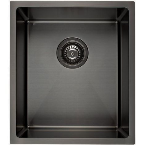 Lavello da cucina singolo 380 mm - gunmetal spazzolato - Balsa