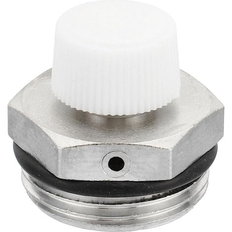 3/4" BSP Mâle Filet Manuel Radiateur Air Ventilation Argenté Blanc (1/5)