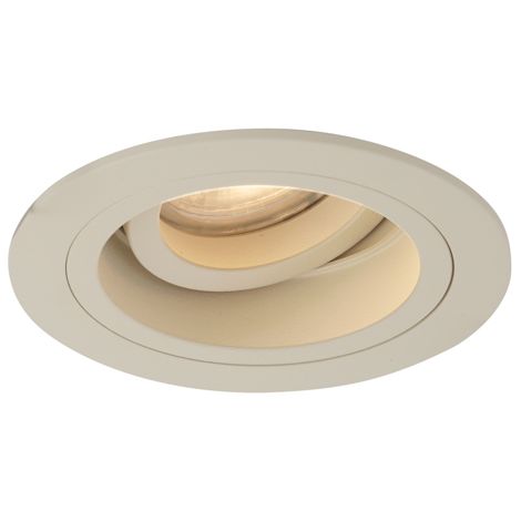 Set of 6 Modern Recessed Spotlights Beige GU10 50mm Rotatable and Tiltable - Chuck