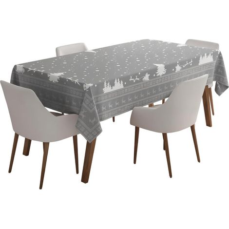 Tovaglia Tovaglia 160 Cmx220 Cm 100% Poliestere Grigio (1/3)