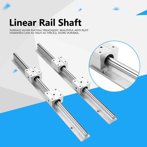 2 rails de guidage linéaires SBR12-400mm de 12 mm, 4 paliers SBR12UU (1/5)