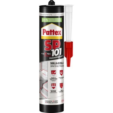 Silicone Sigillante Polimerico Neutro SP101 Trasparente 280 ml 2884674 PATTEX by HENKEL
