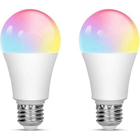 Lot de 2 ampoules connectées Tuya Smart E27, ampoules Wi-Fi à intensité variable, 18 W (1/5)