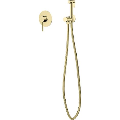 Rubinetto bidet a incasso a parete color oro chiaro Veo Besco (1/2)