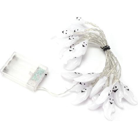 Mini Lanterne Squelette LED Portable à Piles - Décoration Effrayante Halloween Crâne Lumineux (1/5)