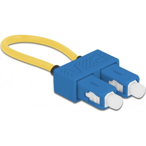 Delock Adaptador de loopback de fibra Ã³ptica SC / UPC monomodo azul