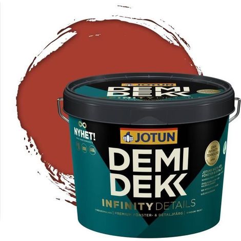Peinture Bois - JOTUN - Lasure Opaque Satinée - RAL 3016 - Rouge Corail - 3L (1/2)
