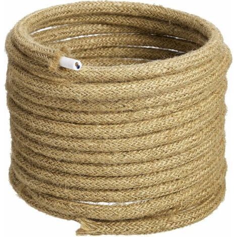 Led Lighting 10m Fil Électrique Corde, 2 Noyaux Marron Clair Linge De Câble D'éclairage De Corde Vintage Fil De Cuivre Recouvert Rétro Tressé Industriel Corde Pour Diy Pendentif Lampe (1/4)