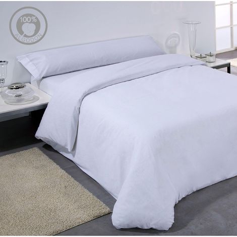 Housse de Couette pour lit 260 x 240 cm - Douce, Respirante et résistante - Housse de Couette Couleur Blanche 100% fabriquée en Espagne pour Un Repos