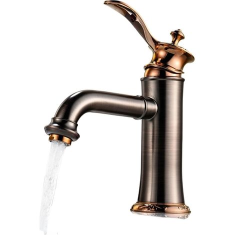 Tout cuivre robinet salle de bain lavabo robinet chaud et froid,short