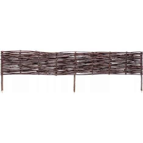 KADAX Empalizada de Mimbre Natural para Jardín, Vallas Decorativas para Demarcar, Decorar y Realzar tu Espacio Exterior (120 x 40 cm, 1 Pieza) (1/5)