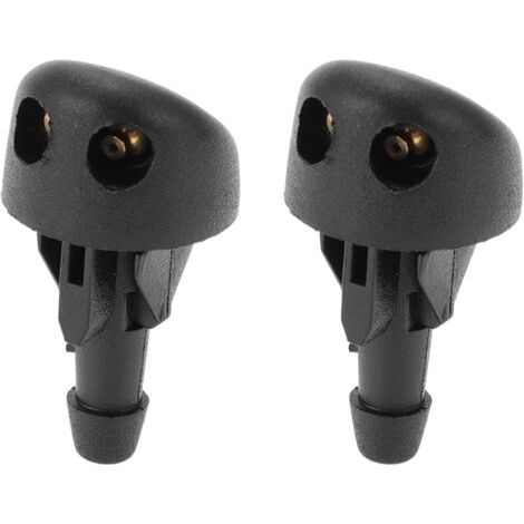 QORVA-2 Pièces Buse De Lave-Glace Compatible Pour Renault, Buses De Pulvérisation De Lave-Glace En Abs Noir, Jet De Lave-Glace No.7700413545 (1/5)