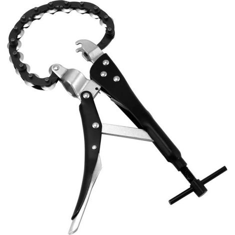 Coupe-chaîne réglable pour tuyaux d'échappement - Outil de coupe précis adaptable pour installation et réparation de systèmes d'évacuation (1/4)