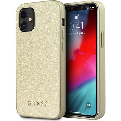Funda rígida iridiscente Guess GUHCP12SIGLGO para iPhone 12 mini 5,4 PLN/dorada (1/5)