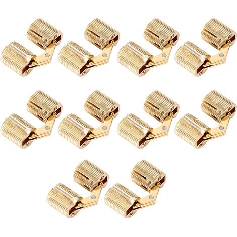 Charnière cylindrique cachée en laiton, Angle d'ouverture de 180 degrés, charnières dissimulées pour boîte à bijoux, petits meubles, 12mm, 10 pièces (1/5)