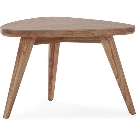 Table basse triangulaire en bois de cèdre - naturel voilé (1/3)