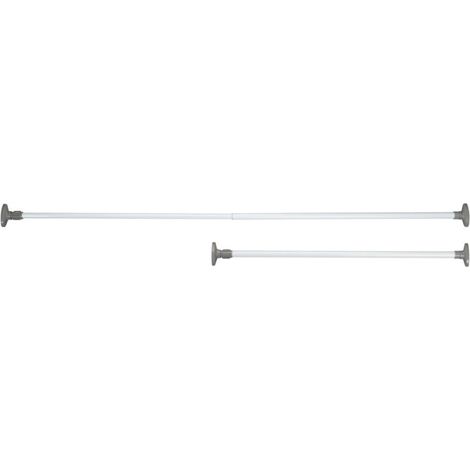 Barre porte-vêtements télescopique 80-145cm – Acier revêtu – Charge max 20kg – Installation sans perçage – Design scandinave - 8x80-145x4 (1/5)