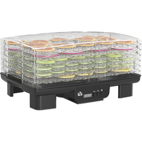 40-70℃ Six-Tray Food Dehydrator - Black
