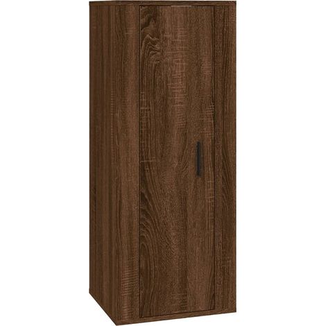 Mueble TV multimedia estantería para televisión buffet para televisión comedor salón dormitorio suspendido roble 40 x 34,5 x 100 cm marrón 020028101