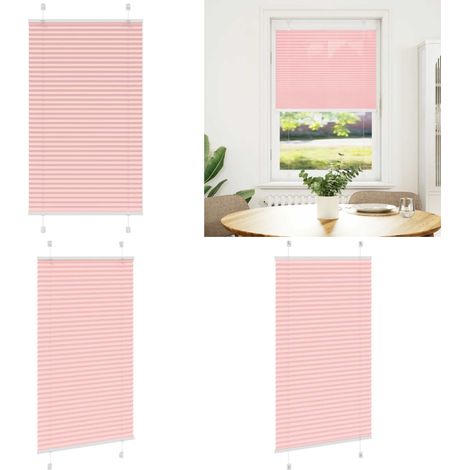 vidaXL Plissee Rosa 80x150 cm Stoffbreite 79,4 cm Polyester (1/5)