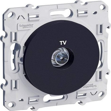 SCHNEIDER ELECTRIC Prise Tv Odace, Gris Anthracite (1/2)